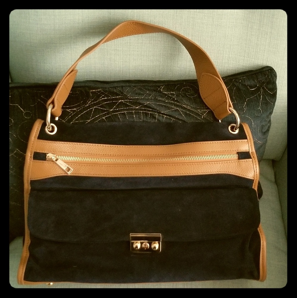 Sole Society Blue Suede Handbag